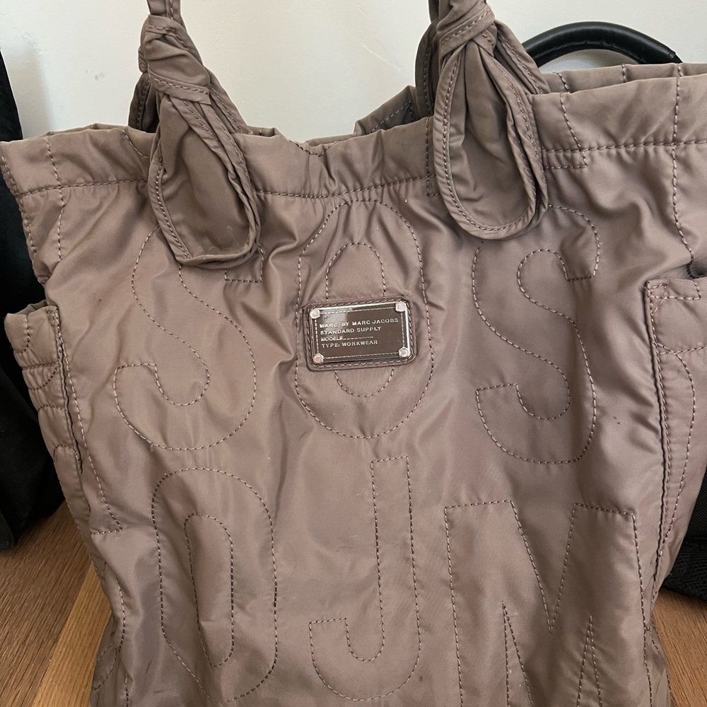 Marc Jacobs Brown Quilted Tote Bag